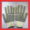 Schnittsicherer Aramid Fiber Handschuh mit PVC-Punkten in der Handfläche